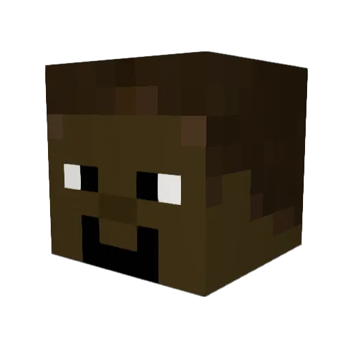 ChickenCrispers Minecraft avatar head, 3D render