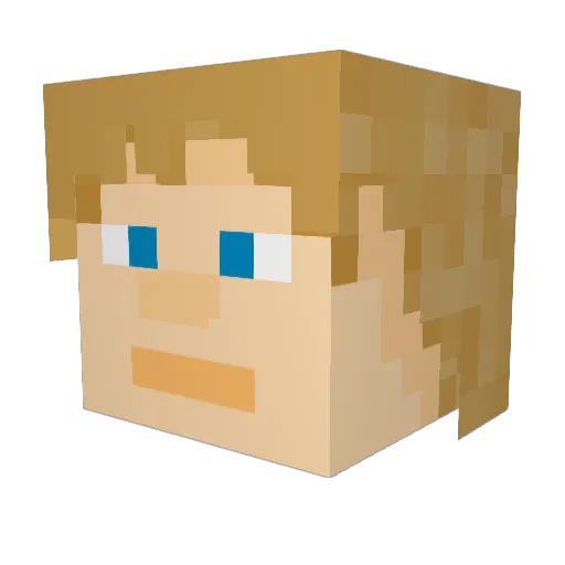 ChickenCrusade Minecraft avatar head, 3D render