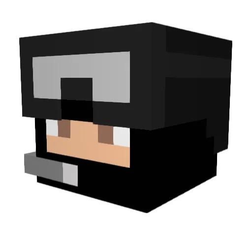 ChickenCum Minecraft avatar head, 3D render
