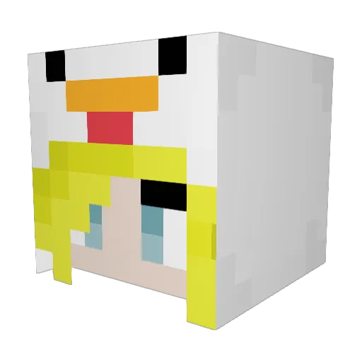ChickenDotExE_ Minecraft avatar head, 3D render
