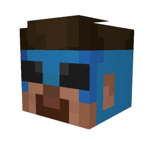 ChickenEnjoyerMm Minecraft avatar head, 3D render