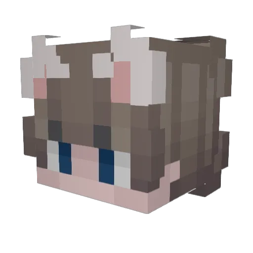 ChickenGarden Minecraft avatar head, 3D render