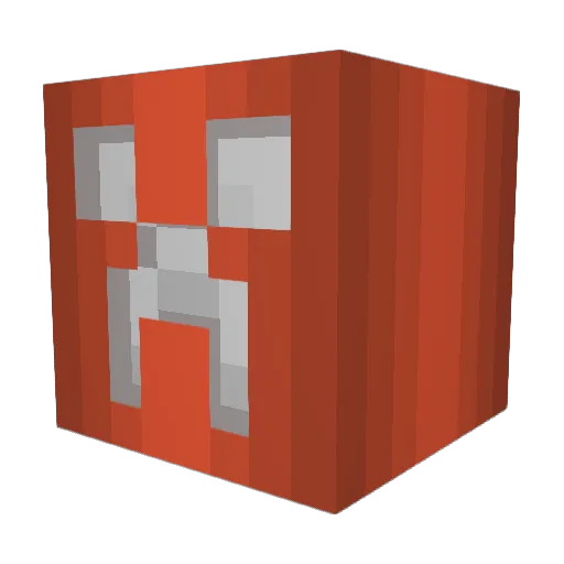 ChickenHelper Minecraft avatar head, 3D render