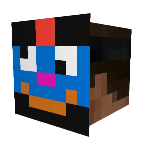 ChickenHunter65 Minecraft avatar head, 3D render
