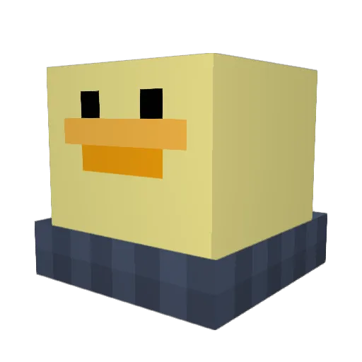 ChickenIller Minecraft avatar head, 3D render