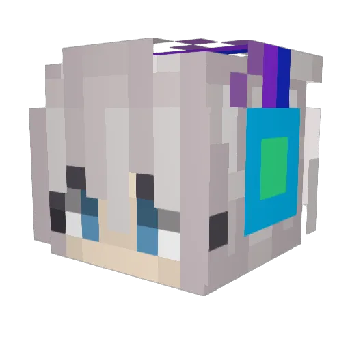 ChickenJIJING Minecraft avatar head, 3D render