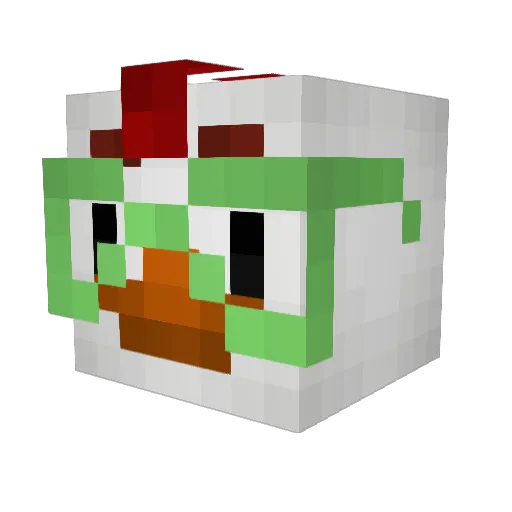 ChickenLittleTJ Minecraft avatar head, 3D render