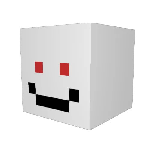 ChickenLoverJaka Minecraft avatar head, 3D render
