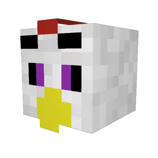 ChickenMan90518 Minecraft avatar head, 3D render