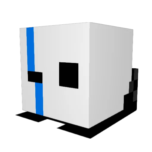 ChickenNUNU Minecraft avatar head, 3D render