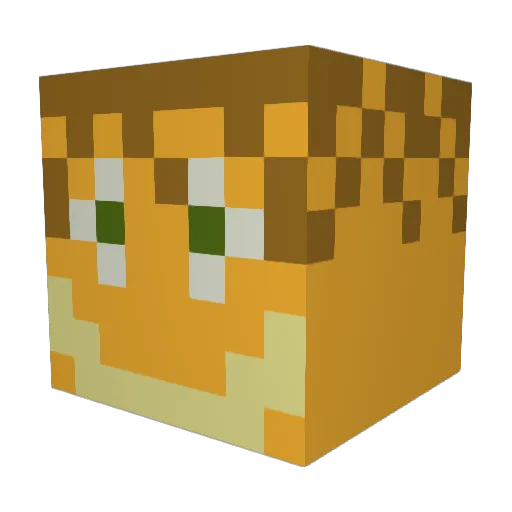ChickenShrieker Minecraft avatar head, 3D render