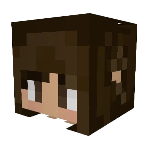 ChickenTerisGF Minecraft avatar head, 3D render
