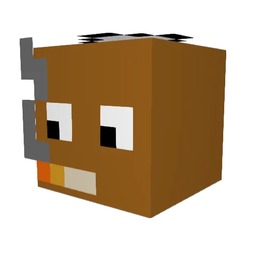 Chicken_Chad_ Minecraft avatar head, 3D render