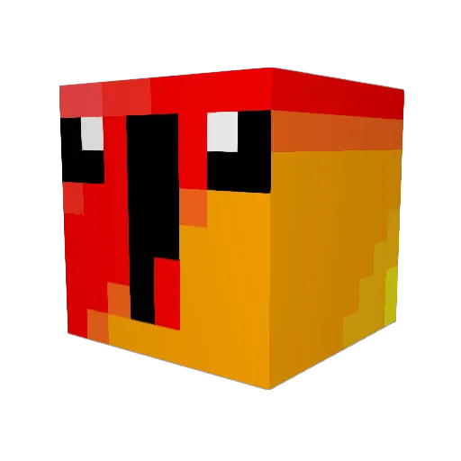 Chicken_Frog Minecraft avatar head, 3D render