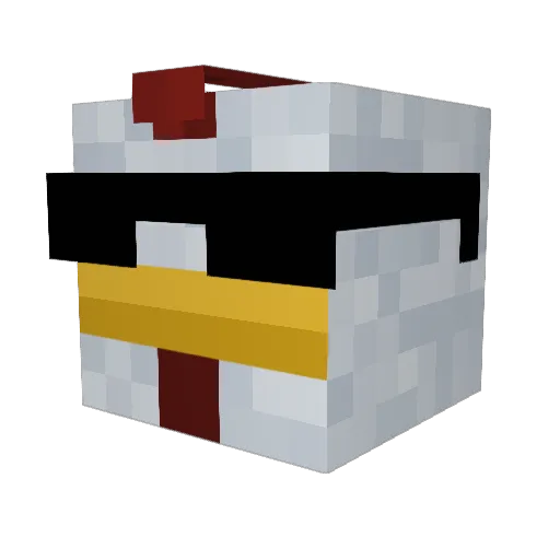 Chicken_Man06 Minecraft avatar head, 3D render