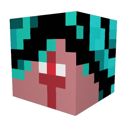Chicken_Tikka Minecraft avatar head, 3D render