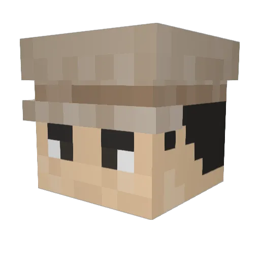 Chickenbumps Minecraft avatar head, 3D render