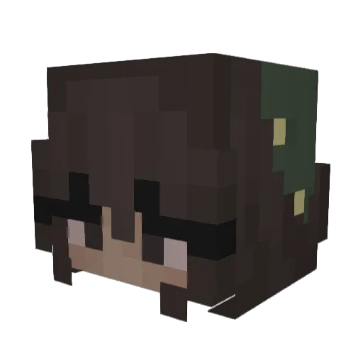 Chickenbuttcheek Minecraft avatar head, 3D render