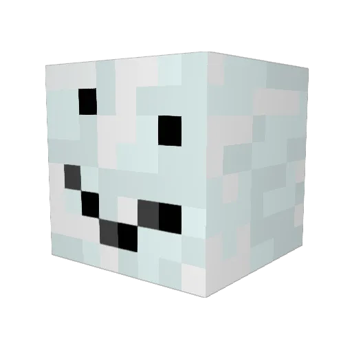 Chickening Minecraft avatar head, 3D render