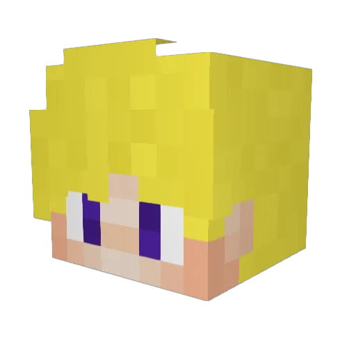 ChickenmitReis Minecraft avatar head, 3D render