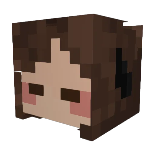 ChickensGaming Minecraft avatar head, 3D render
