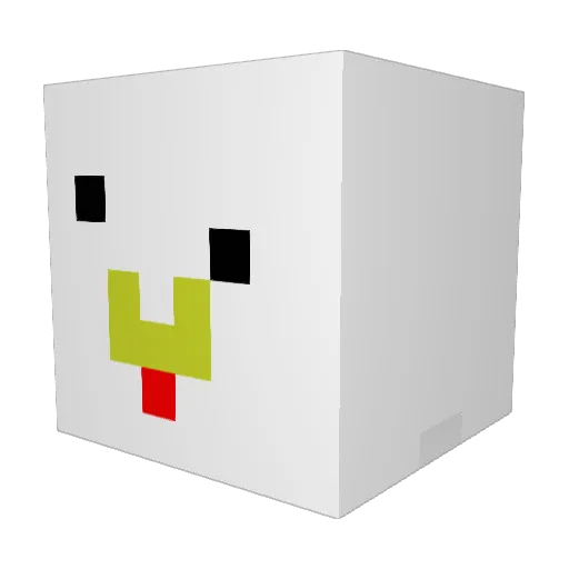 Chickenssaymoo Minecraft avatar head, 3D render