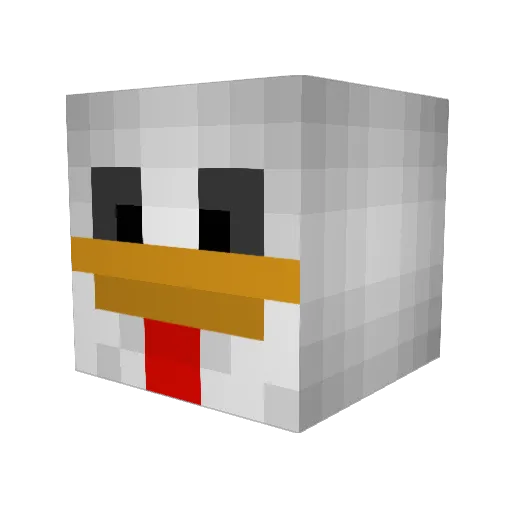 Chickenstrips__ Minecraft avatar head, 3D render