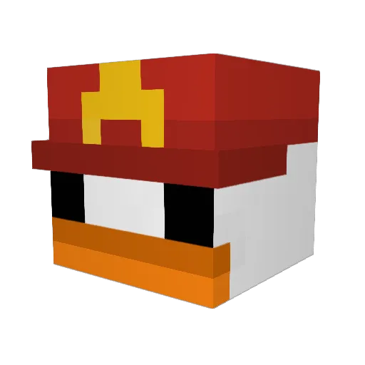 Chicki_Nuggie Minecraft avatar head, 3D render