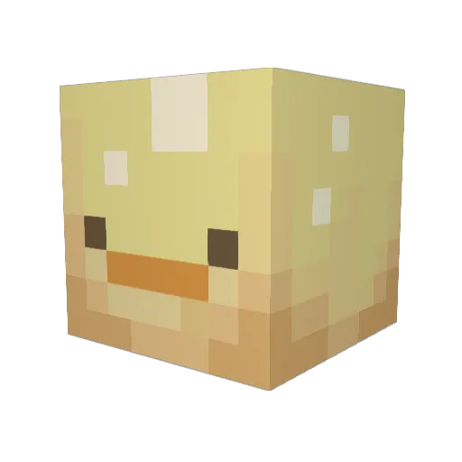 Chickmcnug2 Minecraft avatar head, 3D render