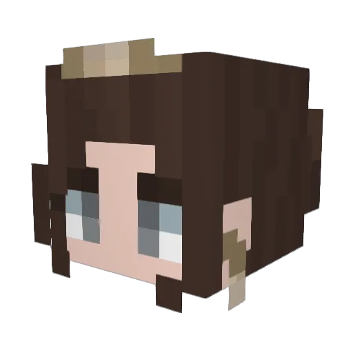 Chickqueen1 Minecraft avatar head, 3D render
