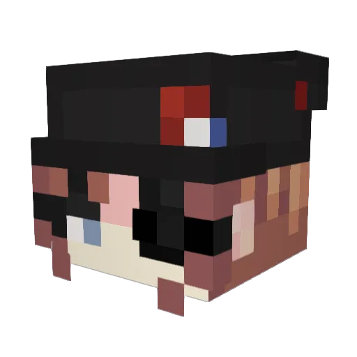 Chicle13 Minecraft avatar head, 3D render