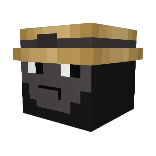 ChiclesYT Minecraft avatar head, 3D render