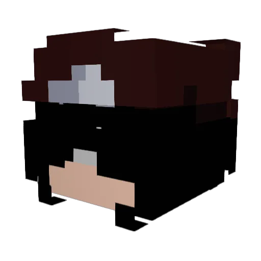 Chiclety Minecraft avatar head, 3D render