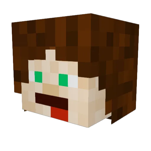 Chico2003 Minecraft avatar head, 3D render