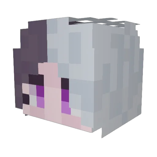 ChicoFon Minecraft avatar head, 3D render