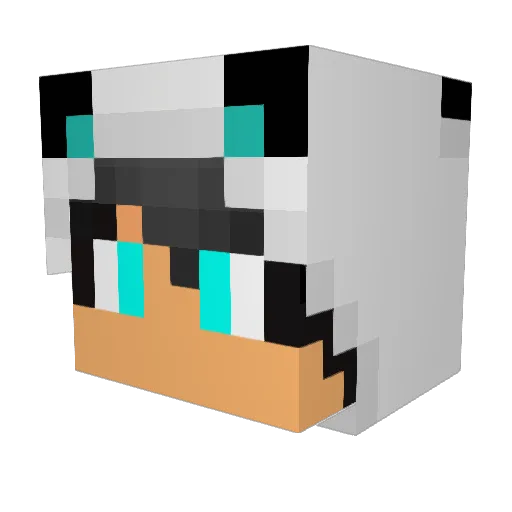 ChicoPandaHD Minecraft avatar head, 3D render
