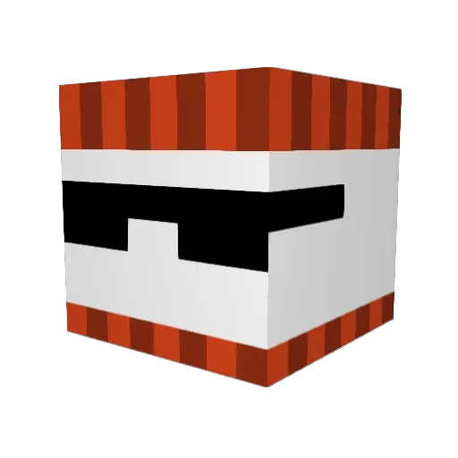 ChicoTNT Minecraft avatar head, 3D render