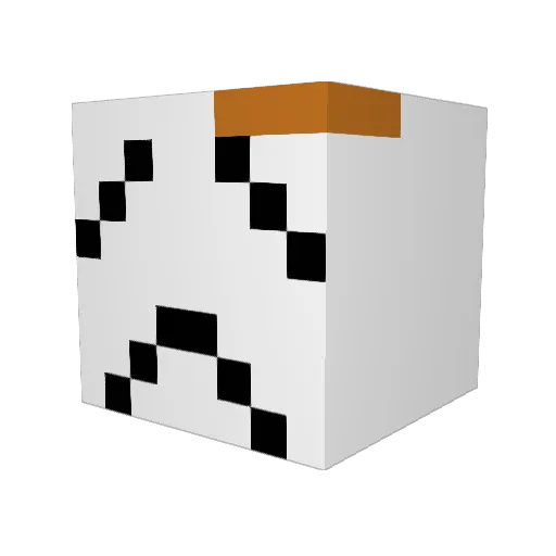 Chico_ghost Minecraft avatar head, 3D render