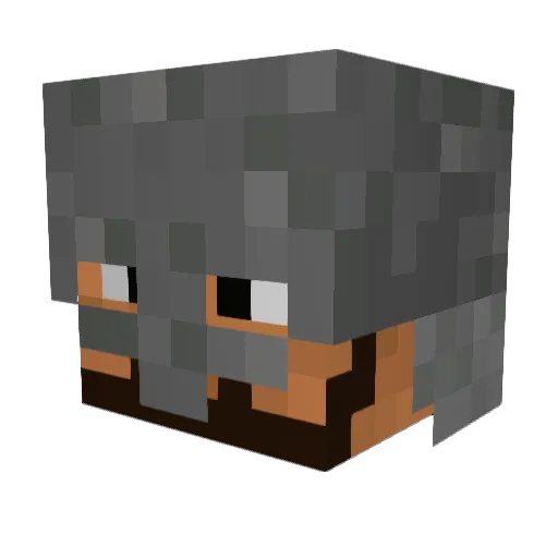 Chicotheman42 Minecraft avatar head, 3D render