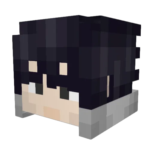 ChidoriBandit Minecraft avatar head, 3D render