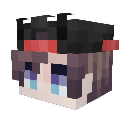 Chidoria Minecraft avatar head, 3D render