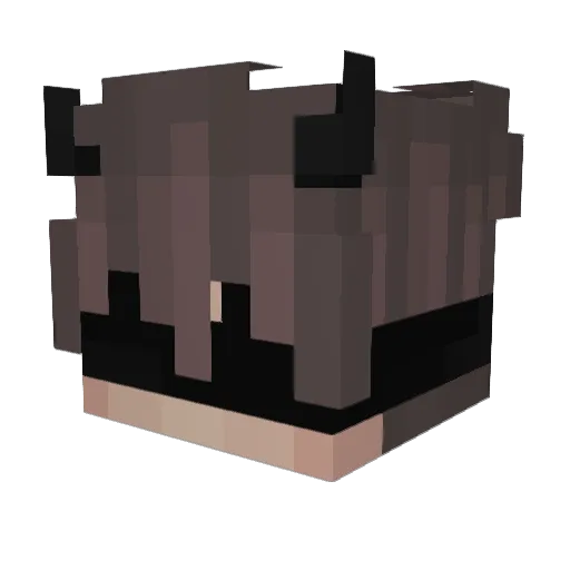 Chidotemoshi Minecraft avatar head, 3D render