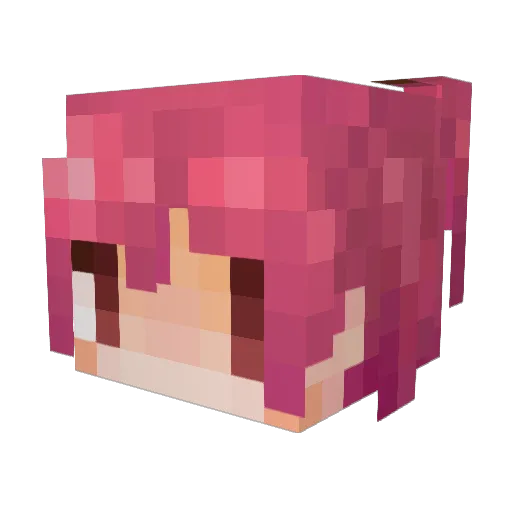 ChieRisu Minecraft avatar head, 3D render