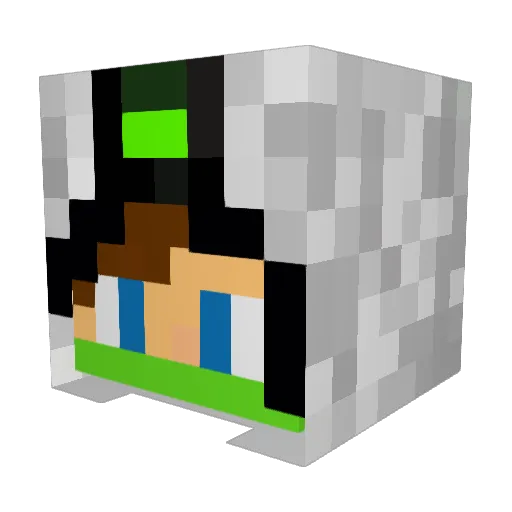 Chief10000 Minecraft avatar head, 3D render