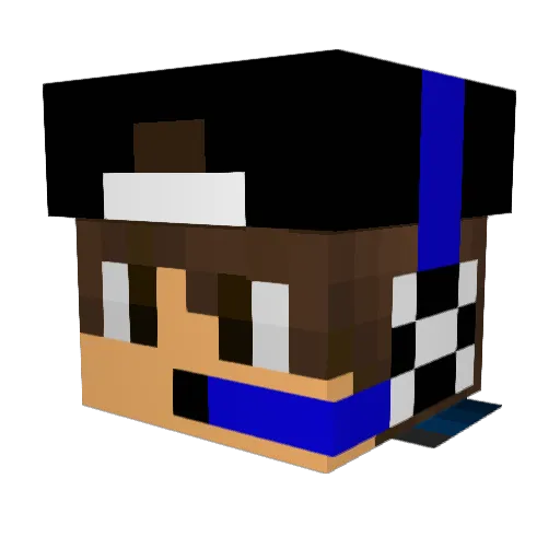 Chief176 Minecraft avatar head, 3D render