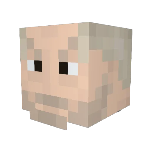 ChiefCheeki Minecraft avatar head, 3D render