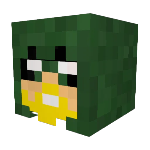 ChiefDan Minecraft avatar head, 3D render