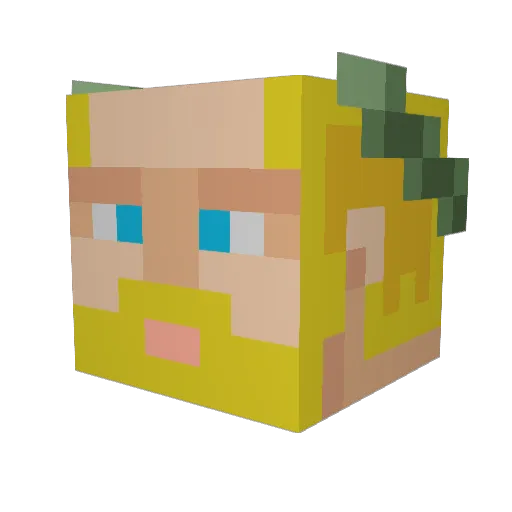 ChiefGolden Minecraft avatar head, 3D render