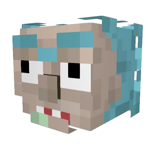 ChiefLazarus Minecraft avatar head, 3D render