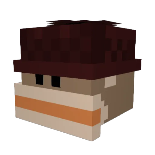 ChiefLazy Minecraft avatar head, 3D render